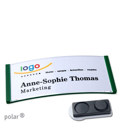 Porte-badges polar®, magnétique Aimant smag®, extra fort | null | 74 x 34 mm