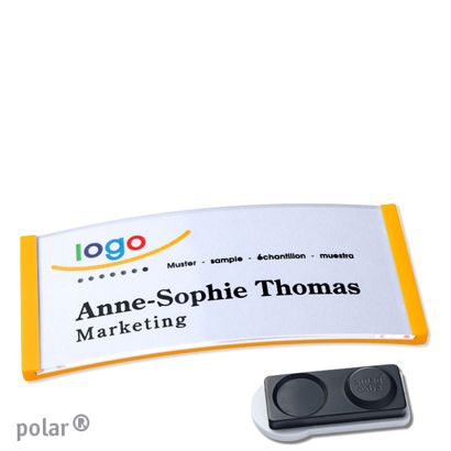 Porte-badges polar®, magnétique Aimant smag®, extra fort | null | 74 x 34 mm