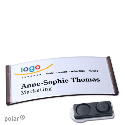 Porte-badges polar®, magnétique Aimant smag®, extra fort | null | 74 x 34 mm