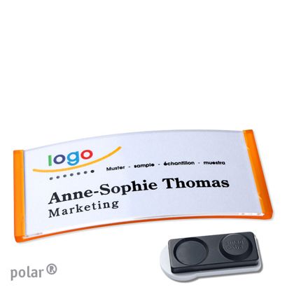 Porte-badges polar®, magnétique Aimant smag®, extra fort | null | 74 x 34 mm