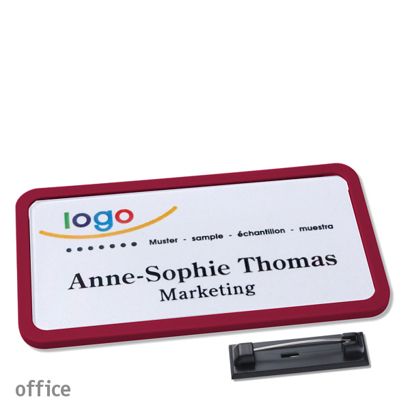 Porte-badges avec épingle OFFICE null | 75 x 37 mm