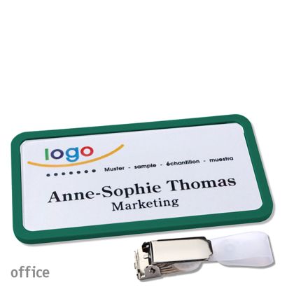 Porte-badges avec clip Office Clip de suspension | null | 75 x 37 mm