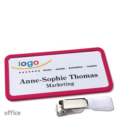 Porte-badges avec clip Office Clip de suspension | null | 75 x 37 mm