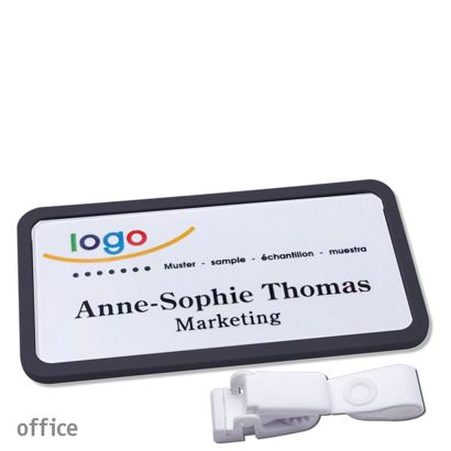 Porte-badges avec clip Office Clip de suspension non métallique | null | 75 x 37 mm