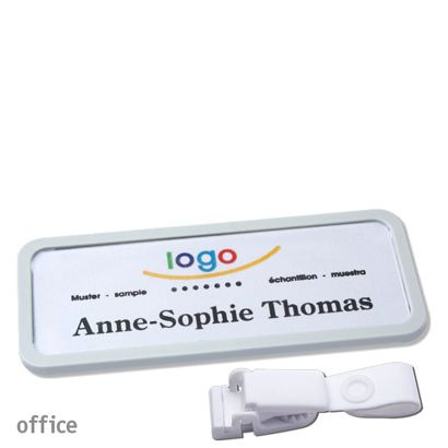 Porte-badges avec clip Office Clip de suspension non métallique | null | 75 x 27 mm