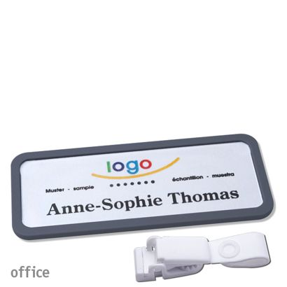 Porte-badges avec clip Office Clip de suspension non métallique | null | 75 x 27 mm