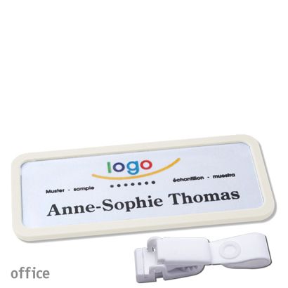 Porte-badges avec clip Office Clip de suspension non métallique | null | 75 x 27 mm