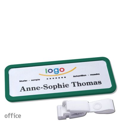 Porte-badges avec clip Office Clip de suspension non métallique | null | 75 x 27 mm