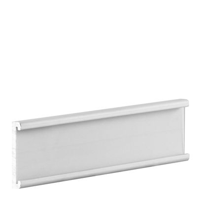 Porte-étiquette rayonnage, 65x20 mm, aluminium, argent, autocollant (3M) 65 x 17 mm