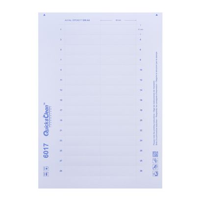Planches d'impression, blanches Amigo / Profil 20c, 60 x 17 mm