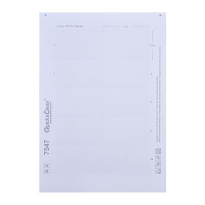 Planches d'impression, blanches Vista 50, 75 x 47 mm