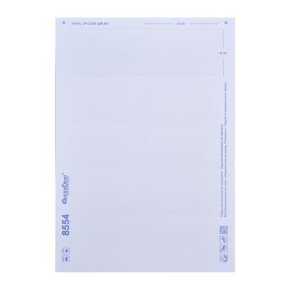 Planches d'impression, blanches Vista®/ Event/ Public/ Forum 60, 85 x 54 mm