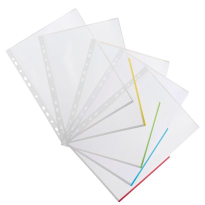 Pochettes A4 avec bord signalétique sur la moitié de la page 