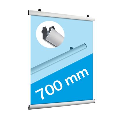Profil porte-poster, aluminium, pliable 700 mm