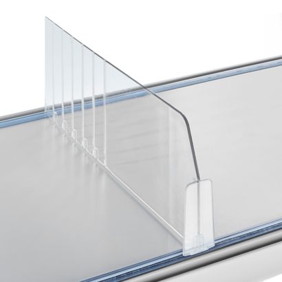 Séparateur « Flexible » avec butée centrale, transparent 120 mm