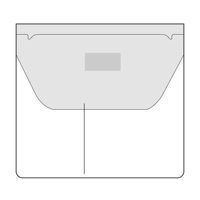 Pochettes rectangulaires, 109 x 100 mm avec rabat, 2 compartiments 