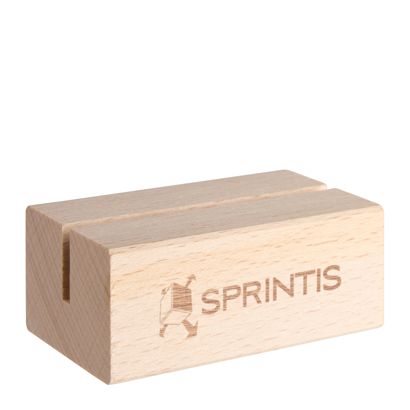 Porte-cartes MODUL avec gravure 74 mm | bois de hêtre  | double face sur le côté long 
