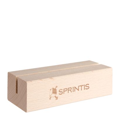 Porte-cartes MODUL avec gravure 105 mm | bois de hêtre  | simple face, sur le côté long 