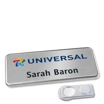 Badge nominatif Icon® « alu-complete » smag® aimant | null