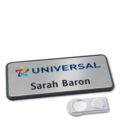 Badge nominatif Icon® « alu-complete » smag® aimant | null
