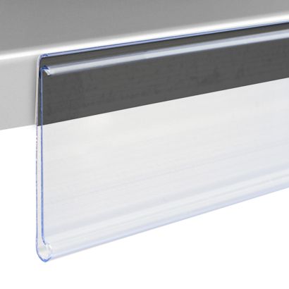 Réglette porte-étiquette DBR, magnétique, avec rebord 200 mm