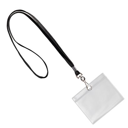 Porte-badge avec cordon format paysage | null | A7