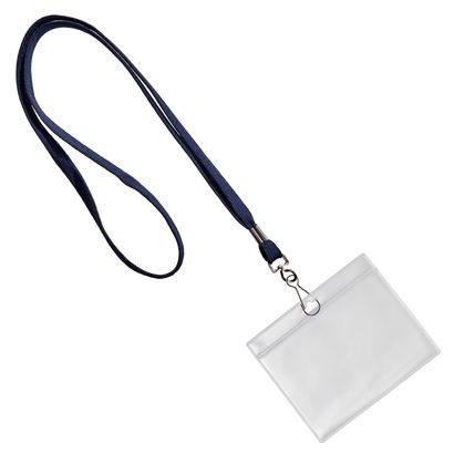 Porte-badge avec cordon format paysage | null | A7