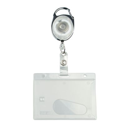 Porte-badges en plastique dur avec porte-clés extensible null | null