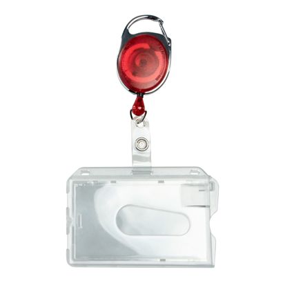 Porte-badges en plastique dur avec porte-clés extensible null | null