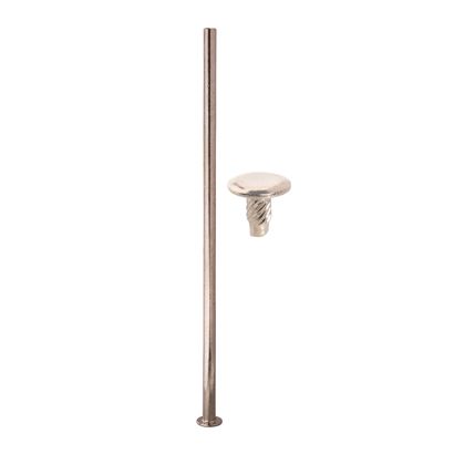 Vis de reliure avec tête avec tige filetée, nickelé 150 mm