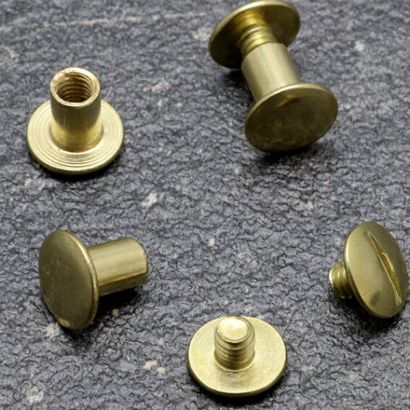 Vis de reliure, laitonné null | 9 mm