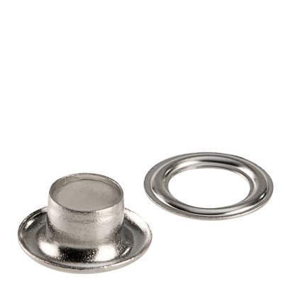 Œillets de bâche inoxydables, autocoupants, laiton null | Œillets ronds #1-J (⌀ 6,1mm)