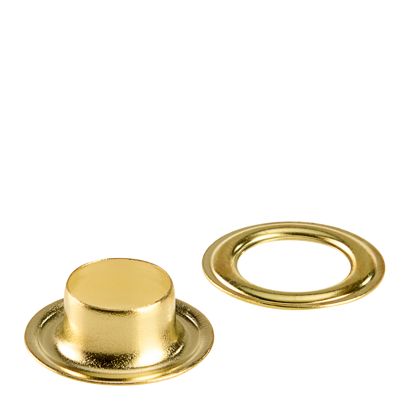 Œillets de bâche inoxydables, autocoupants, laiton null | Œillets ronds #1 (⌀ 8 mm)