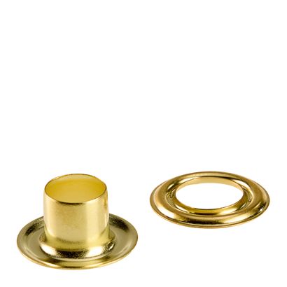 Œillets de bâche inoxydables, autocoupants, laiton null | Œillets ronds #2L (⌀ 9,2 mm) avec tige longue de 9 mm
