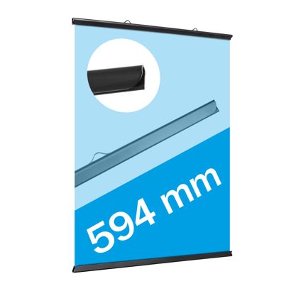 Profils porte-affiches plastique, à insérer 2 crochets de suspension | null | 594 mm
