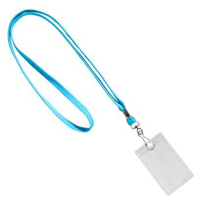 Porte-badge avec cordon portrait | null | 86 x 54 mm