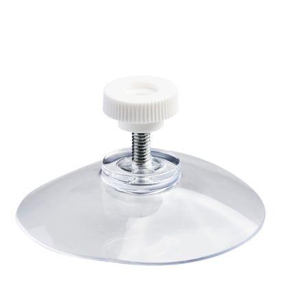 Ventouses avec écrou 40 mm | M4, longueur 10 mm  | écrou moleté en plastique blanc 