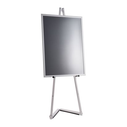Chevalet mobile en aluminium avec cadre clic-clac blanc  | 1500 mm | A1 594 x 841 mm 