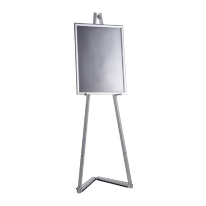 Chevalet mobile en aluminium avec cadre clic-clac null | A2 420 x 594 mm | 1.500 mm