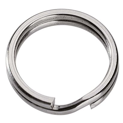 Anneaux porte-clés, nickelés, plats 15 mm
