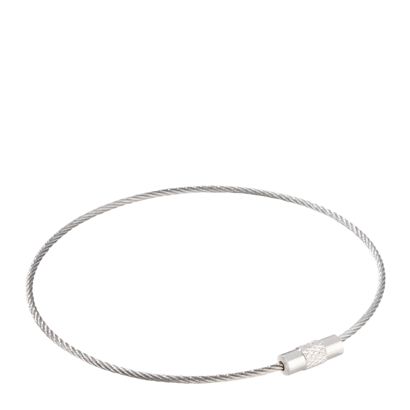 Porte-clés avec fermoir à vis, argent Lot de 10 (sachets à fermeture à pression) | 220 mm