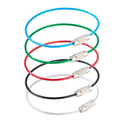 Porte-clés avec fermoir à vis, revêtement coloré null | 150 mm