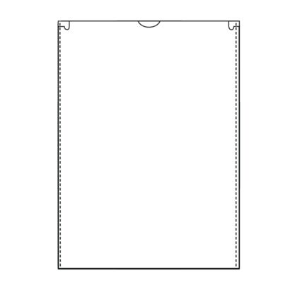 Pochette plastique non-perforée, 210 x 297, ouverture petit côté, transparent 