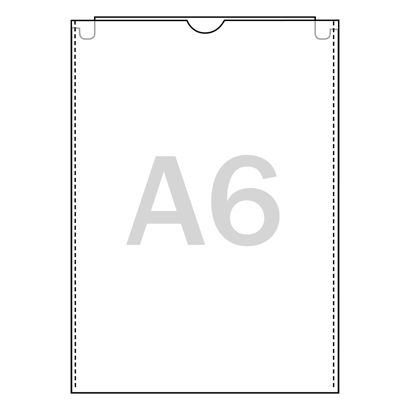 Pochette plastique non-perforée, transparent A6