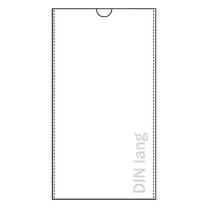 Pochette plastique non-perforée, transparent 1/3 A4 