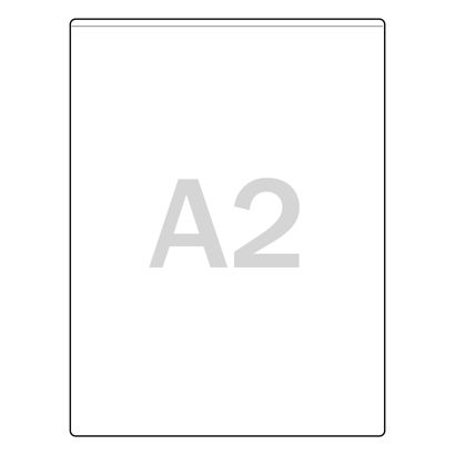 Pochette plastique non-perforée, transparent A2 