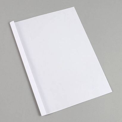 Chemises à reliure thermiques A4, carton cuir, 15 feuilles, blanc  | 240 g/m² | 1.5 mm