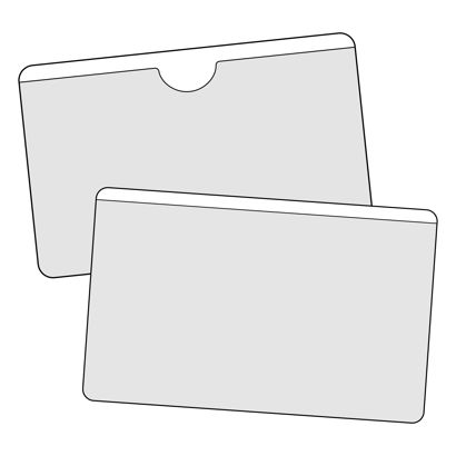 Pochettes pour cartes de visite, adhésif, film PP 