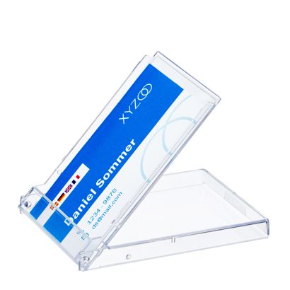 Boîte pour cartes de visite/calendriers, 92 x 62 x 9 mm, transparent 