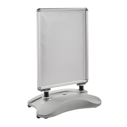 Stop-trottoir A1 STORM-STOP Lite avec réservoir d'eau, résistant au vent, profil 32 mm, coins arrondis 